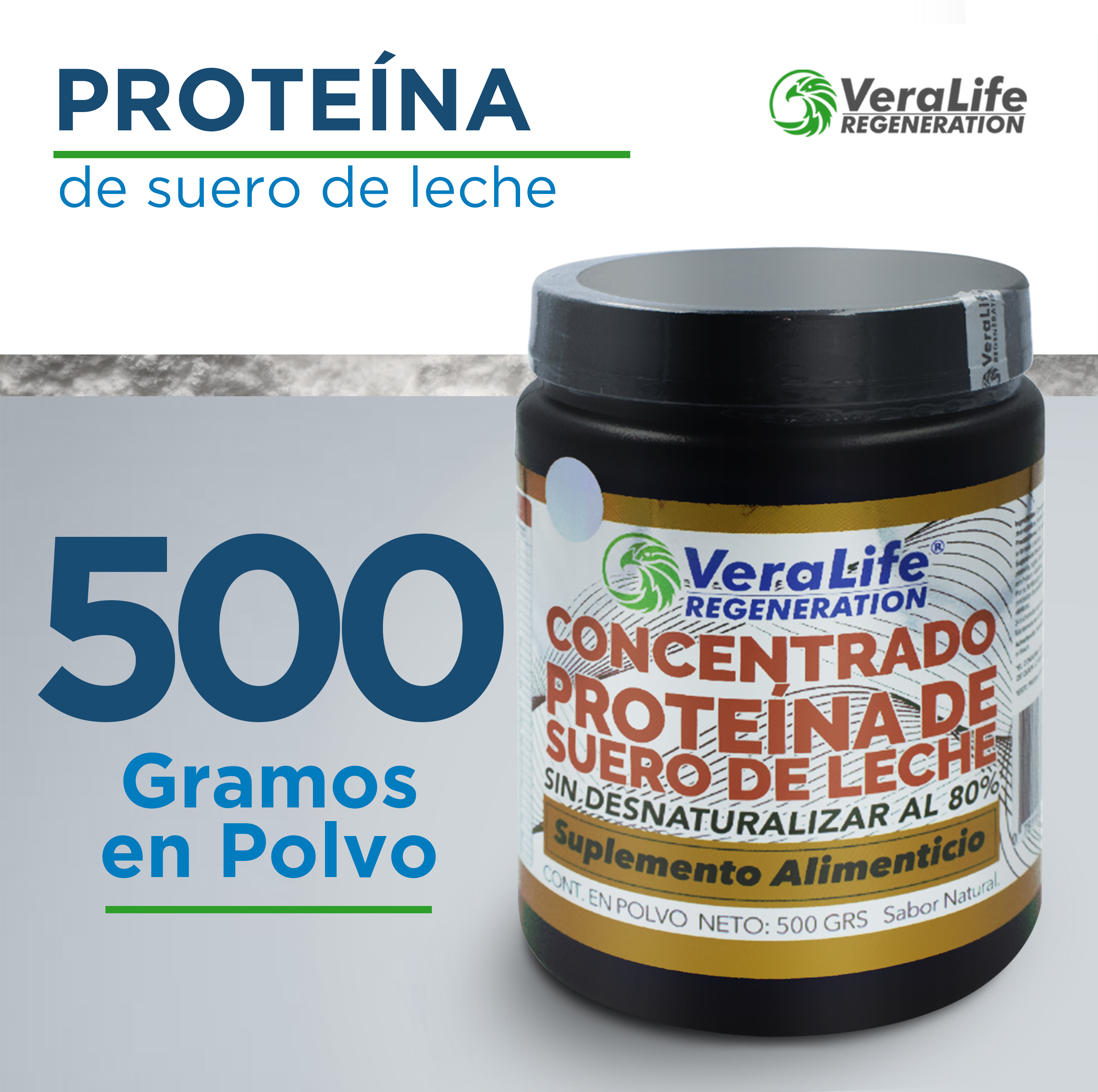 Foto 3 pulgar | Proteína Suero De Leche Concentrado - 500 Gr - Veralife