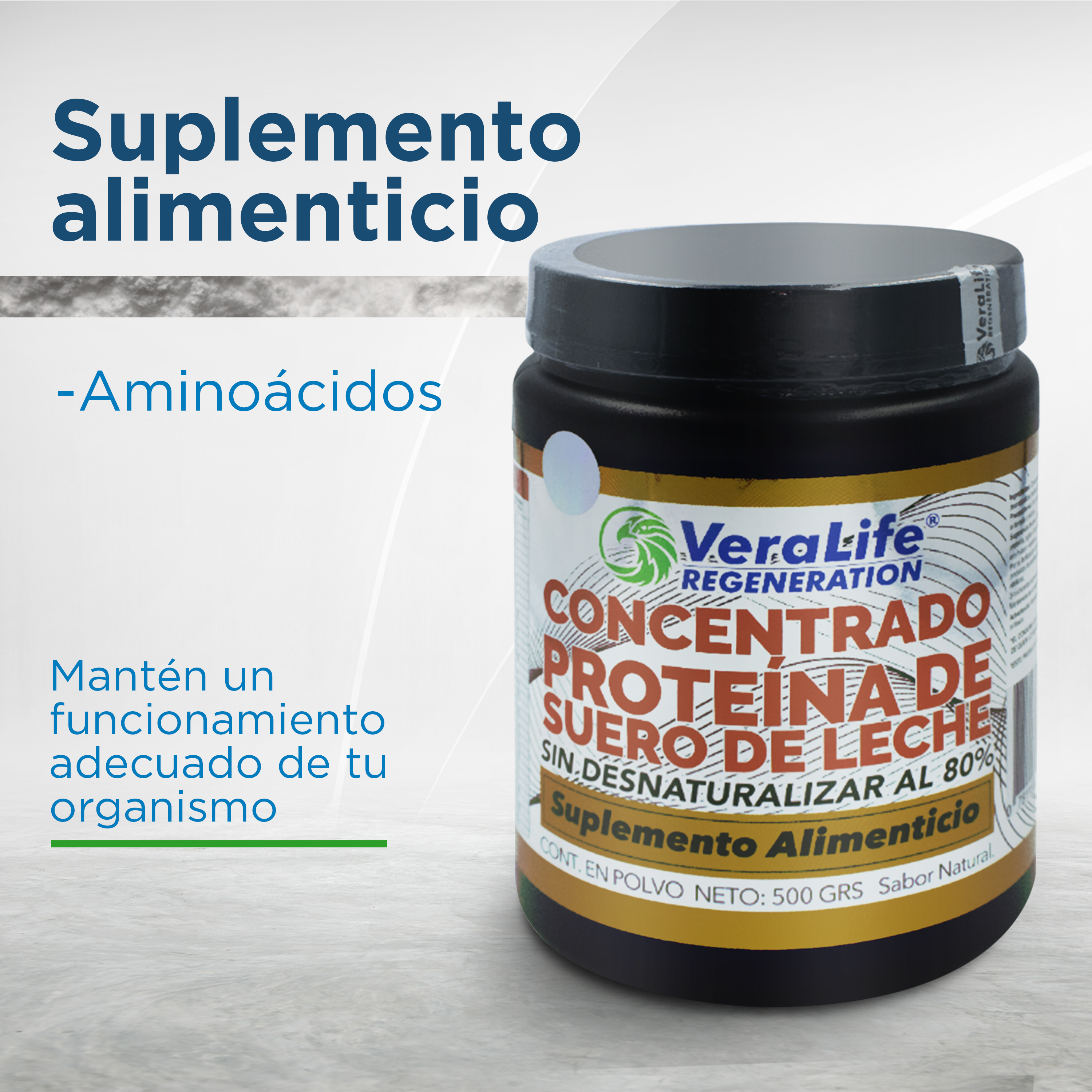 Foto 5 pulgar | Proteína Suero De Leche Concentrado - 500 Gr - Veralife