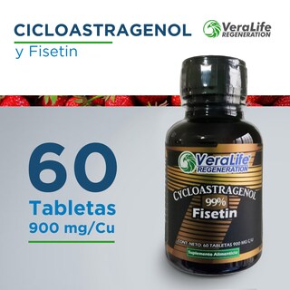 Foto 2 | Cycloastragenol Con Fisetin - 60 Tabletas - Multivitaminico