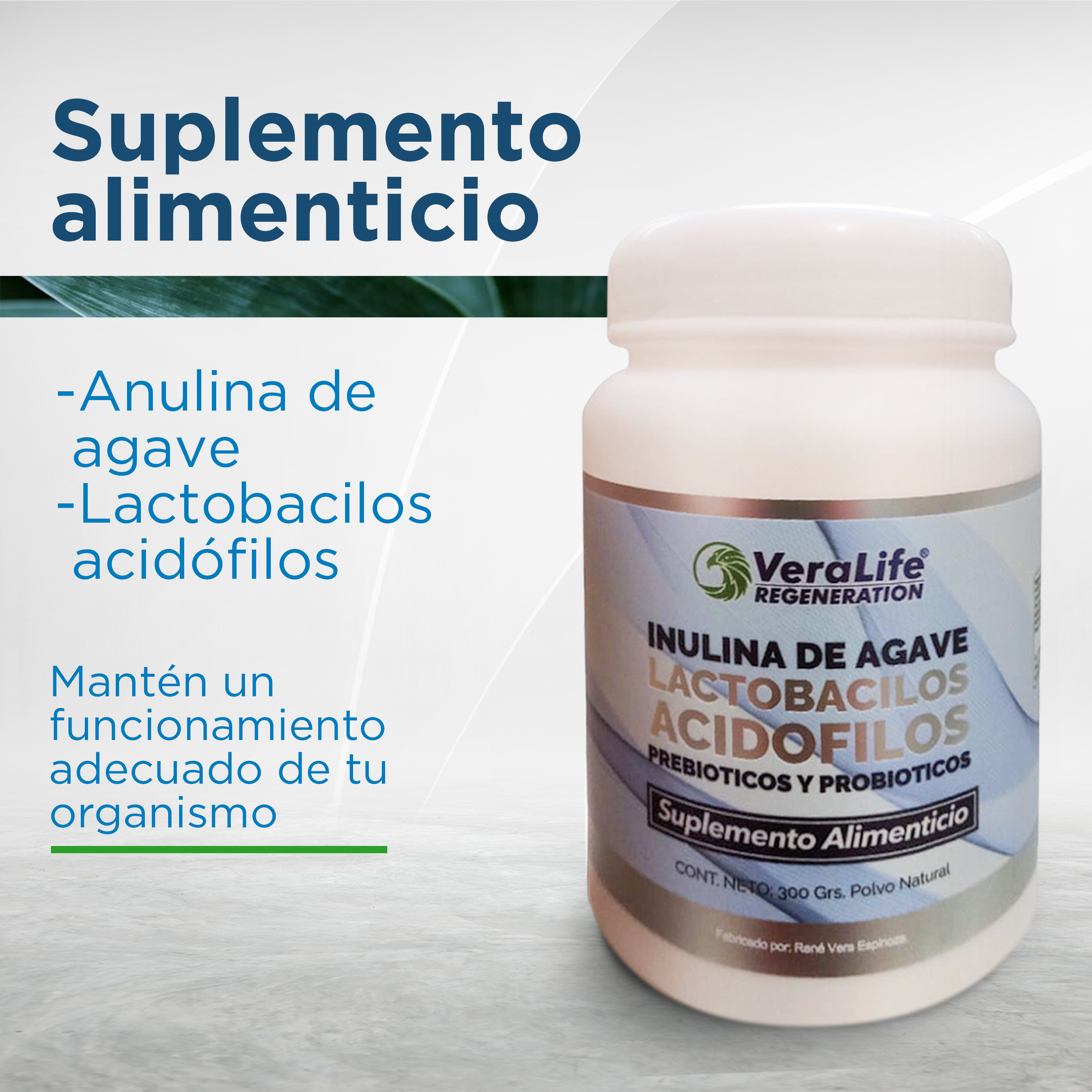 Foto 5 pulgar | Inulina De Agave En Polvo 330gr - Multivitaminico - Veralife