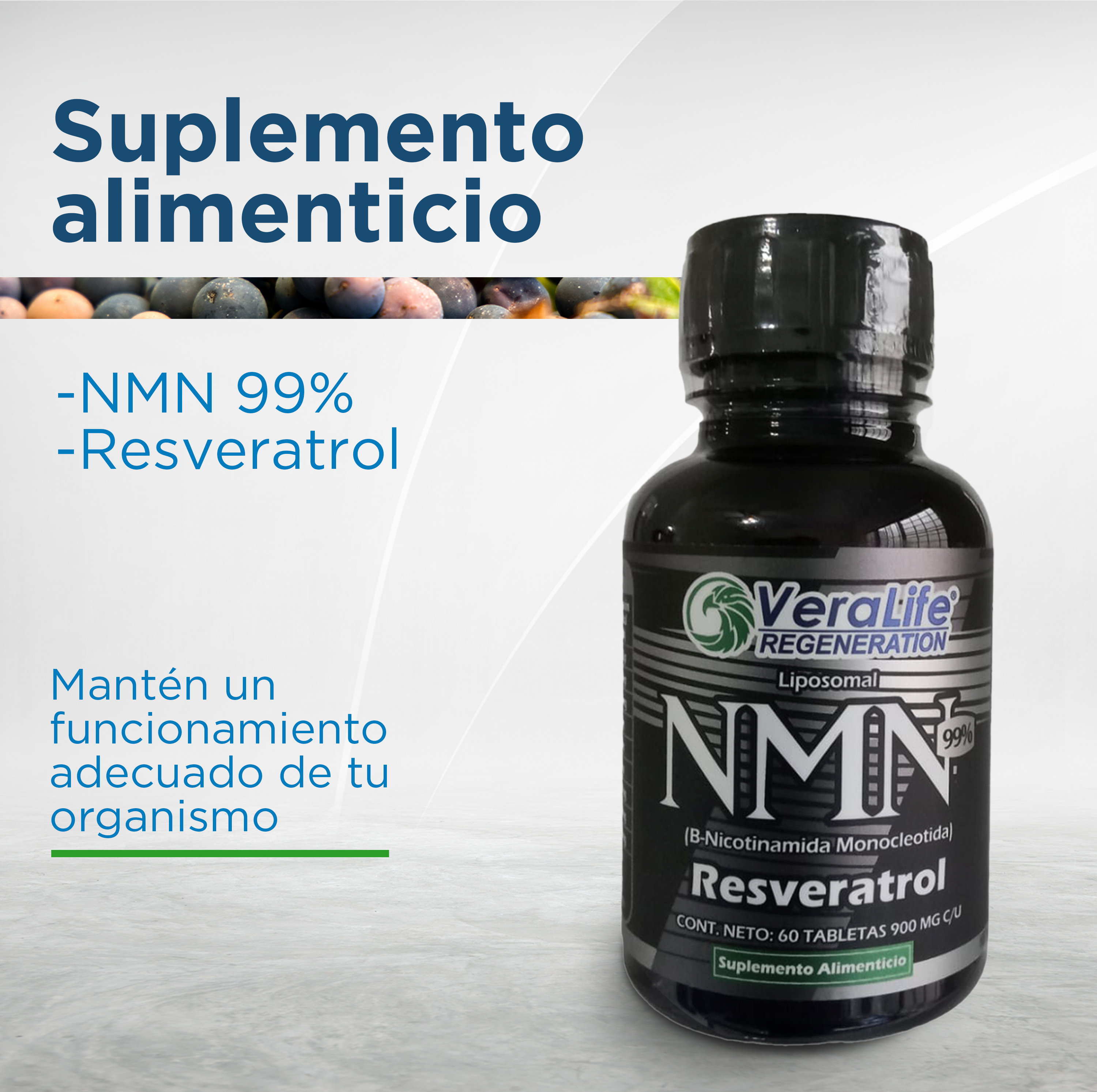 Foto 5 pulgar | Resveratrol Y Lecitina De Girasol- 60 Tabletas - Veralife