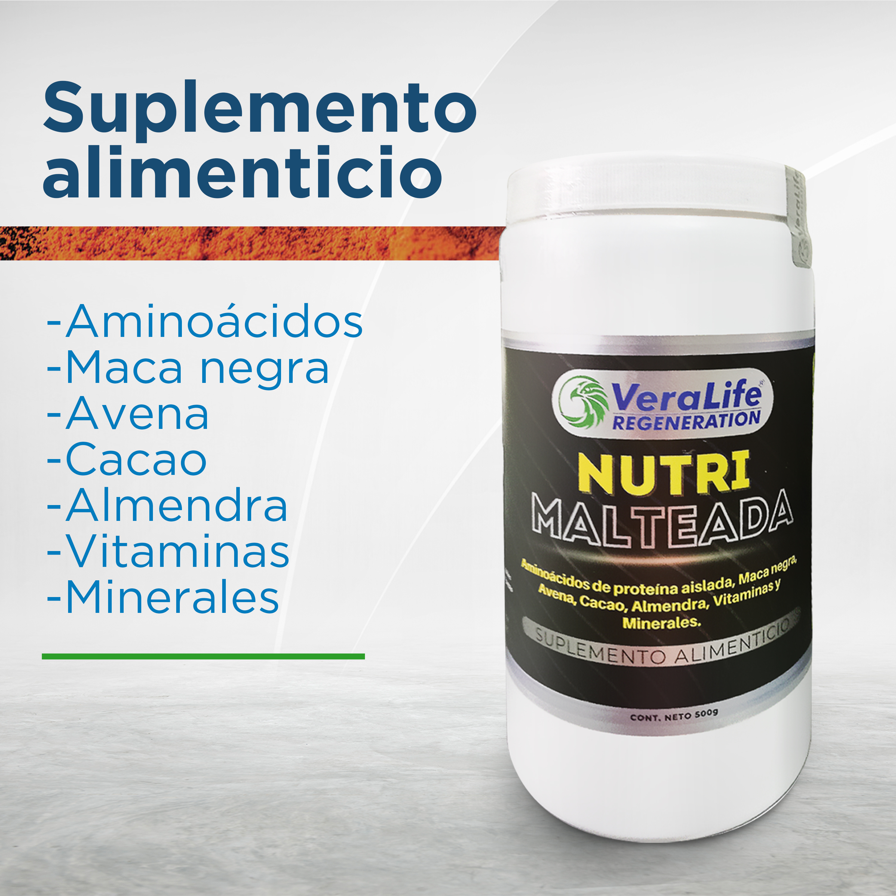 Foto 5 pulgar | Multivitaminico Con Maca Y Avena - 500 Gr - Veralife