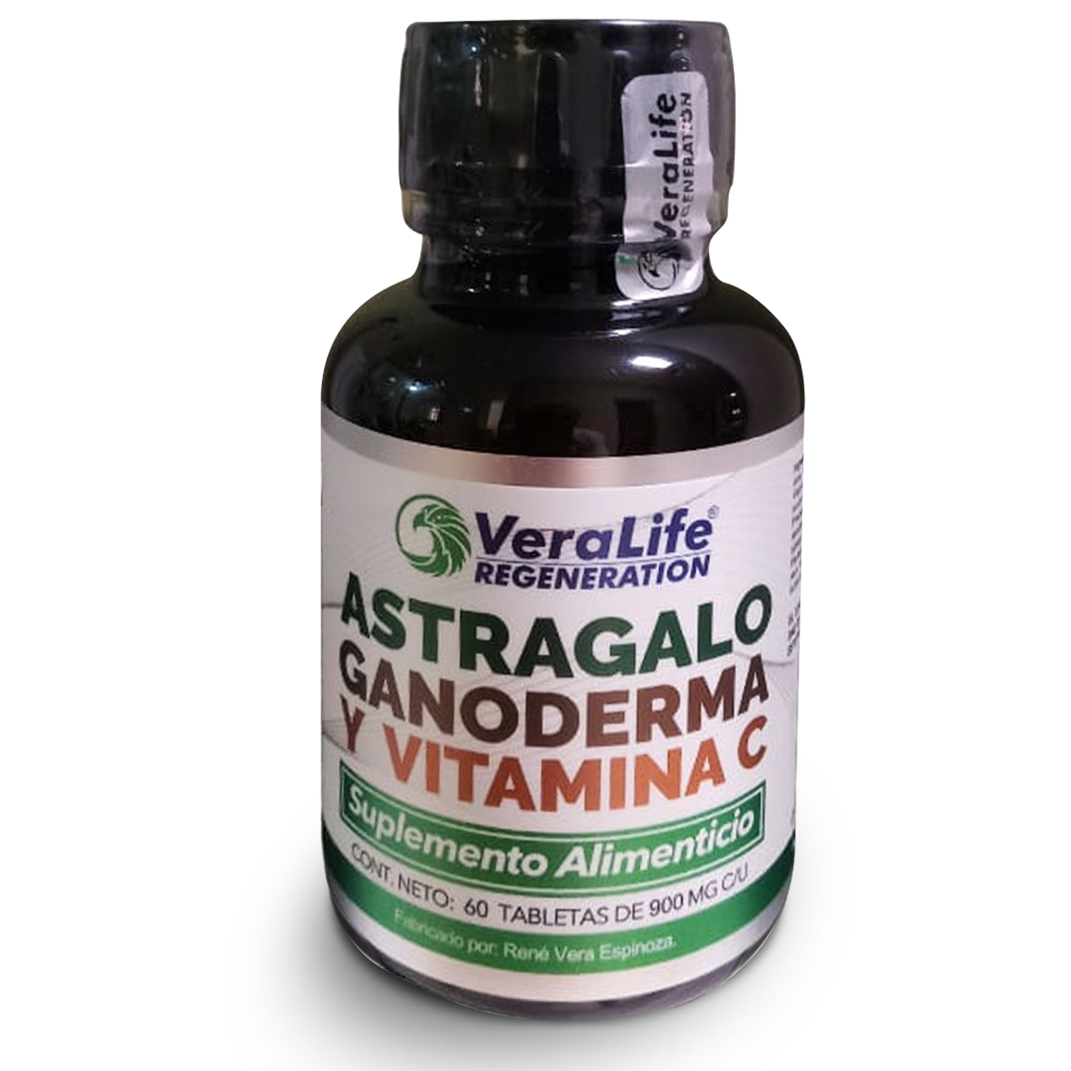 Suplemento Alimenticio VeraLife Astrágalo con Ganoderma Vitamina C 60 Tabletas