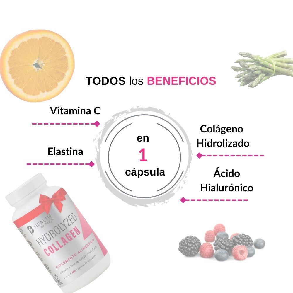 Foto 5 pulgar | Colágeno Hidrolizado B Health B Natural 100% Natural  sin Azúcar 180 Cápsulas
