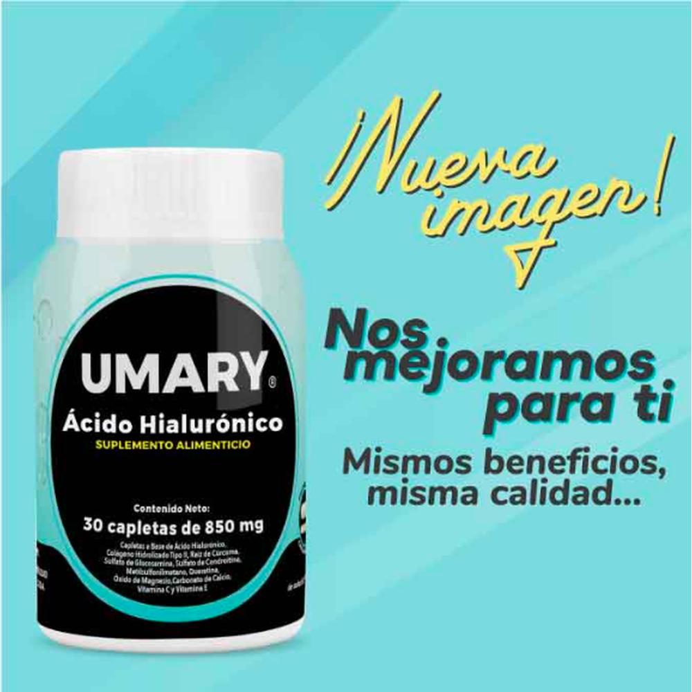 Foto 7 pulgar | Ácido Hialurónico Umary 5 Frascos con 30 Tabletas