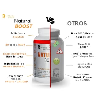 Foto 3 | Natural Boost Health B Natural VitaminaC, D3, jengibre, cúrcuma, ajo negro, zinc 180 Cápsulas Frasco Blanco