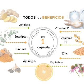 Foto 4 | Natural Boost Health B Natural VitaminaC, D3, jengibre, cúrcuma, ajo negro, zinc 180 Cápsulas Frasco Blanco