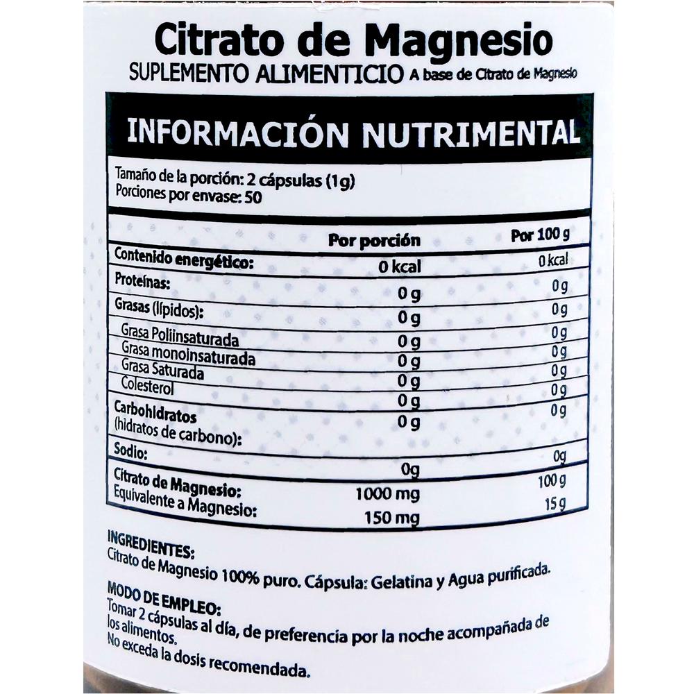 Foto 4 pulgar | Citrato de Magnesio y Citrato de Potasio 100 Caps C/u Granalia