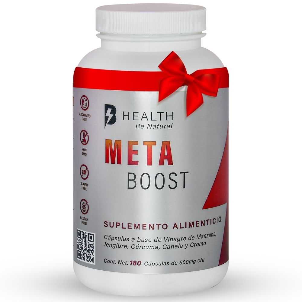 Suplemento Alimenticio Meta Boost Health B Natural Vinagre de Manzana Canela sin Azúcar 180 Cápsulas