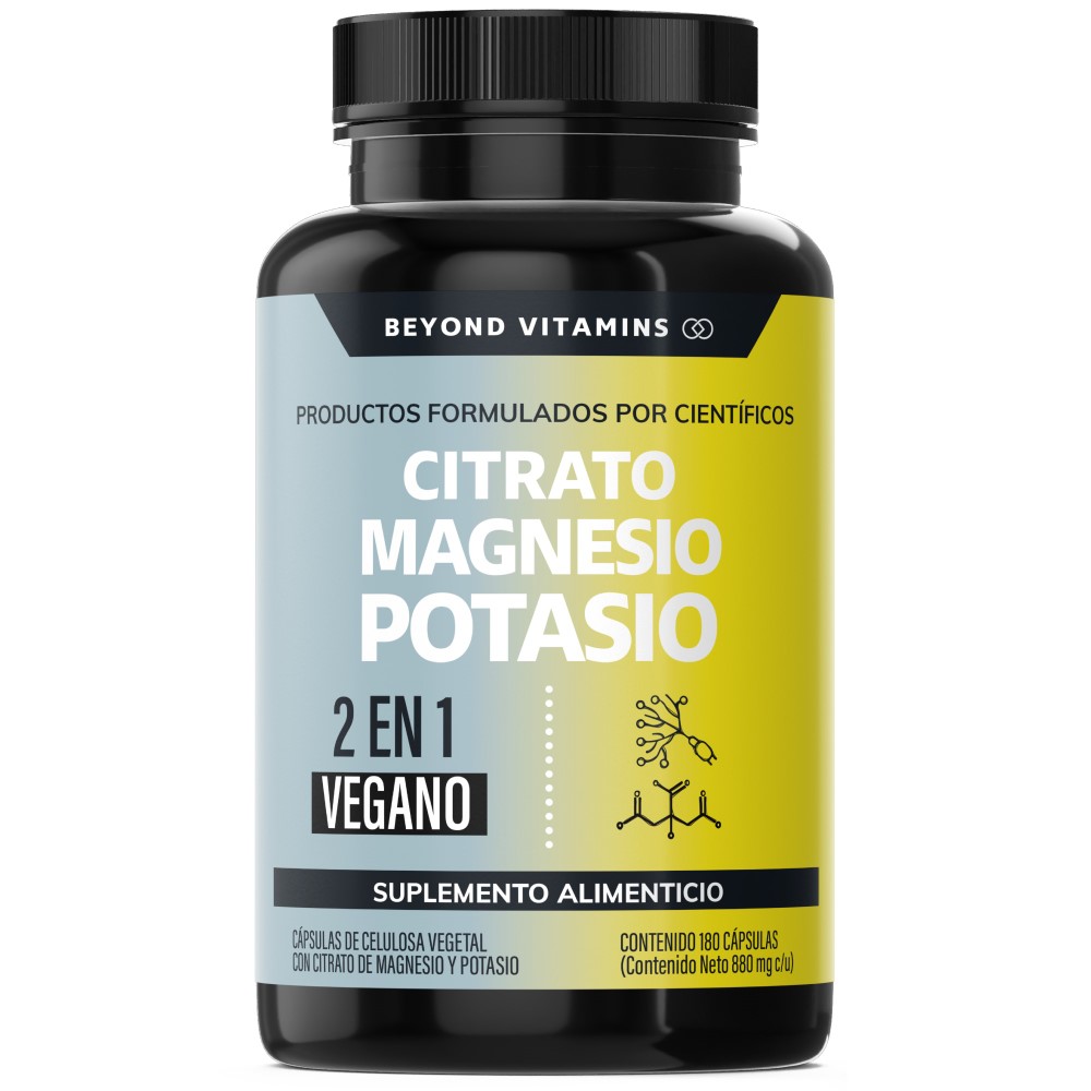 Suplemento Alimenticio Beyond Vitamins Citrato De Magnesio + Potasio  180 Cápsulas