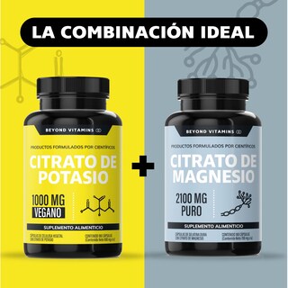 Foto 7 | Suplemento Alimenticio Beyond Vitamins Citrato De Potasio 1000mg | Platano En Polvo, Curcuma Y Semilla De Uva 60 Cápsu