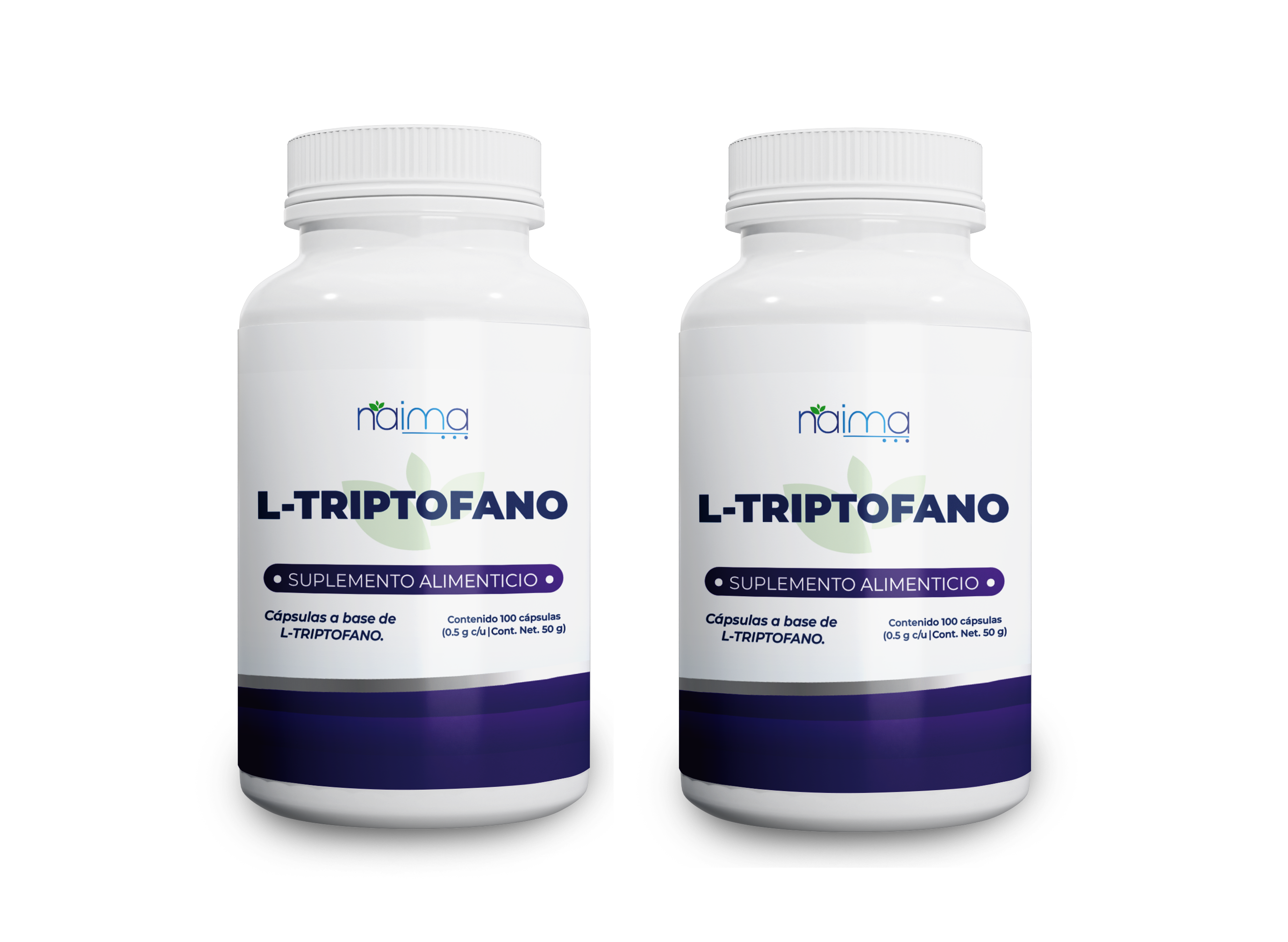 Suplemento Alimenticio Triptófano 200 Cápsulas Naima Lab