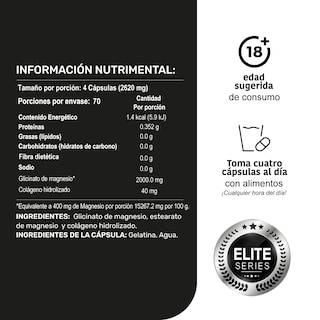 Foto 3 | Suplemento Life 360+ Elite Magnesio y Colágeno 280 caps