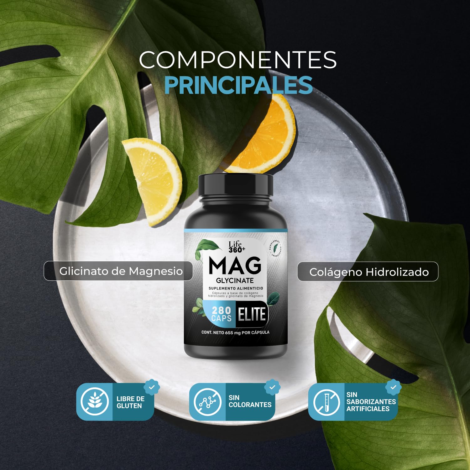 Foto 4 | Suplemento Life 360+ Elite Magnesio y Colágeno 280 caps
