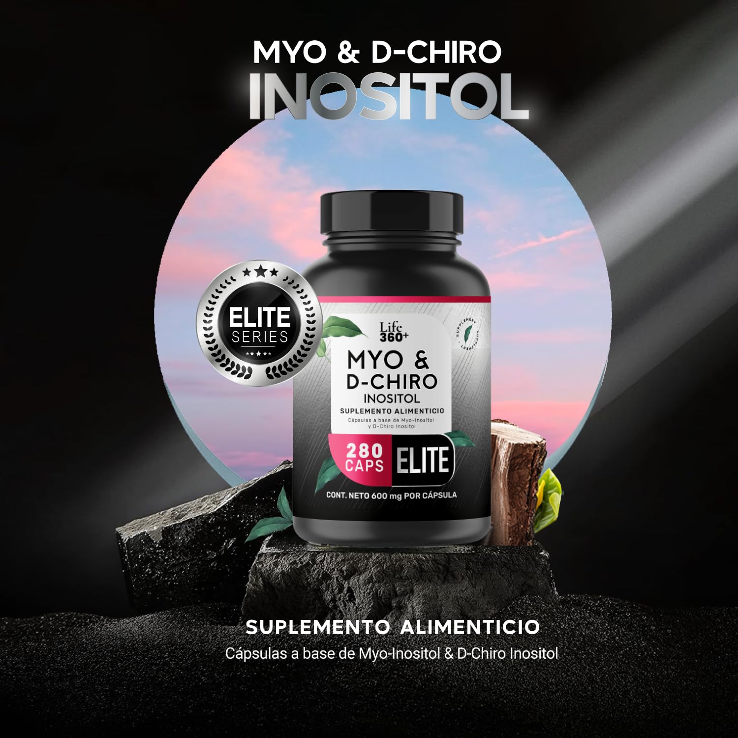Foto 3 pulgar | Suplemento Life 360+ Inositol Elite Myo & D-Chiro 280 Caps