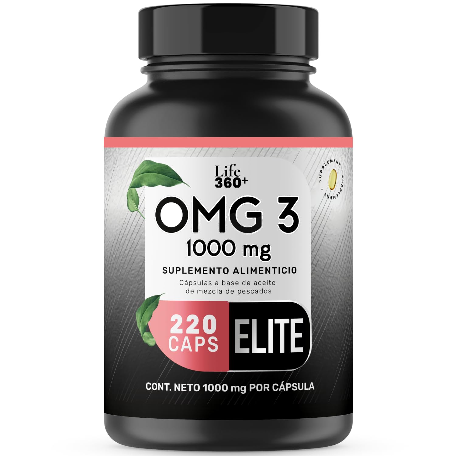Foto 2 pulgar | Suplemento Alimenticio Life 360+ Omega 3 Elite Salmon 1000 mg 220 Caps