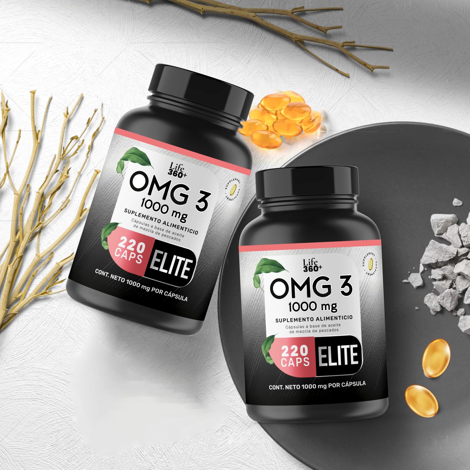 Foto 7 pulgar | Suplemento Alimenticio Life 360+ Omega 3 Elite Salmon 1000 mg 220 Caps