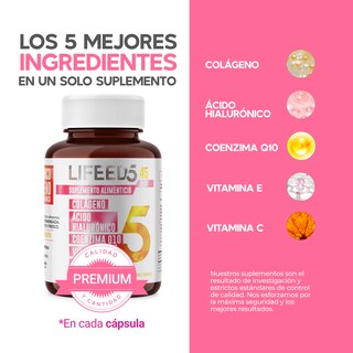 Foto 4 | Suplemento Lifeed5 Skin Ácido Hialurónico Colágeno 45 Caps