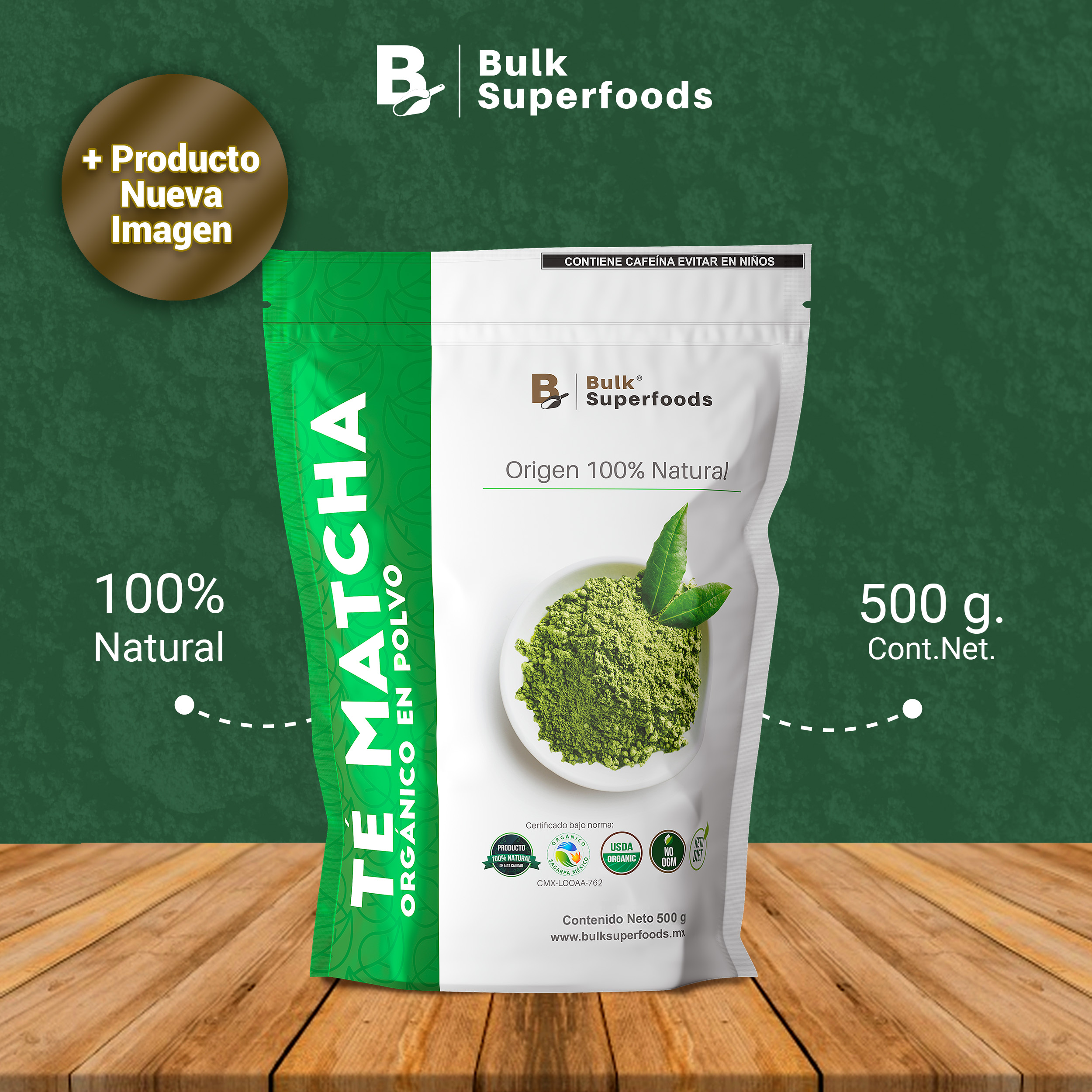 Foto 4 pulgar | Té Matcha en Polvo Orgánico 500 g