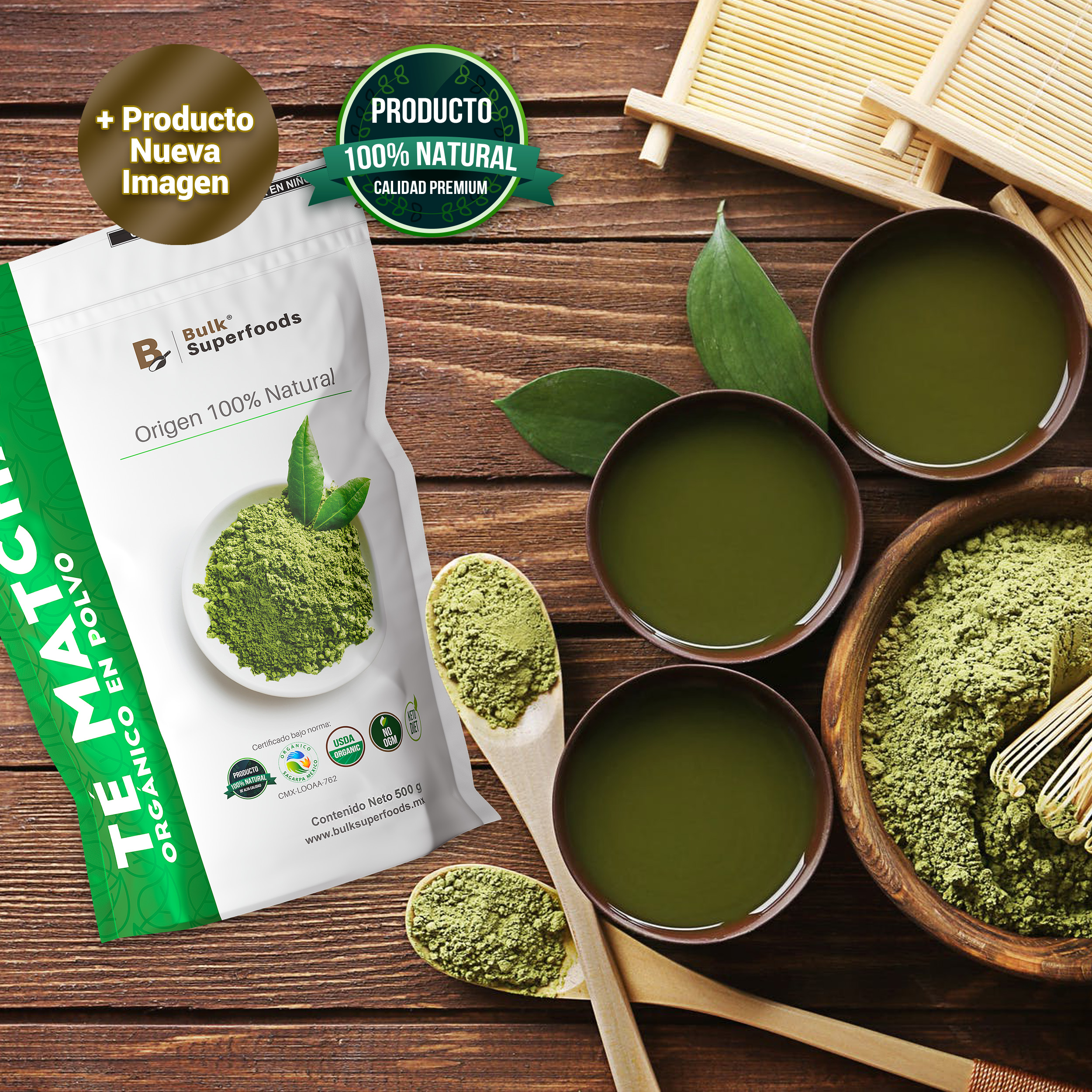 Foto 5 pulgar | Té Matcha en Polvo Orgánico 500 g
