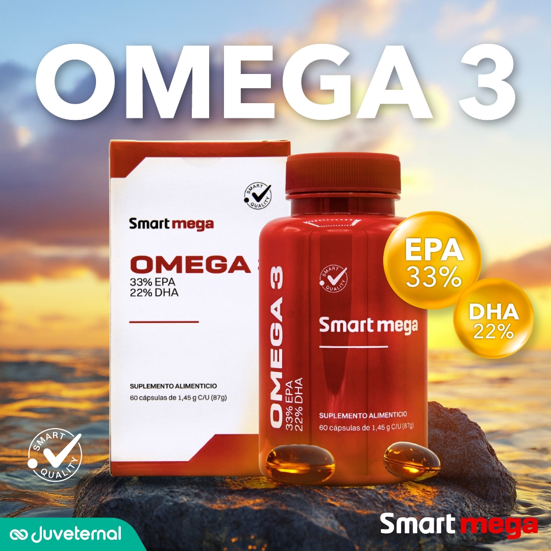 Foto 6 pulgar | Suplemento Alimenticio Smart Mega OMEGA 3 con 33% EPA y 22% DHA 30 cápsulas Salud Cardiovascular y Cerebral