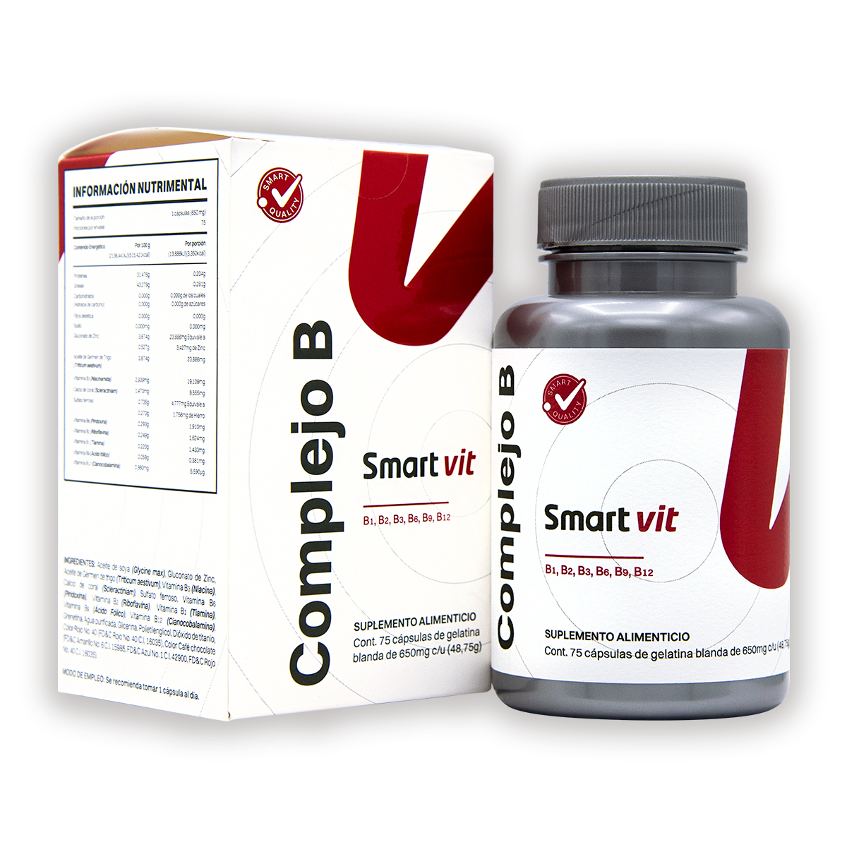 Foto 3 pulgar | Complejo B Smart Vit 75 Cápsulas