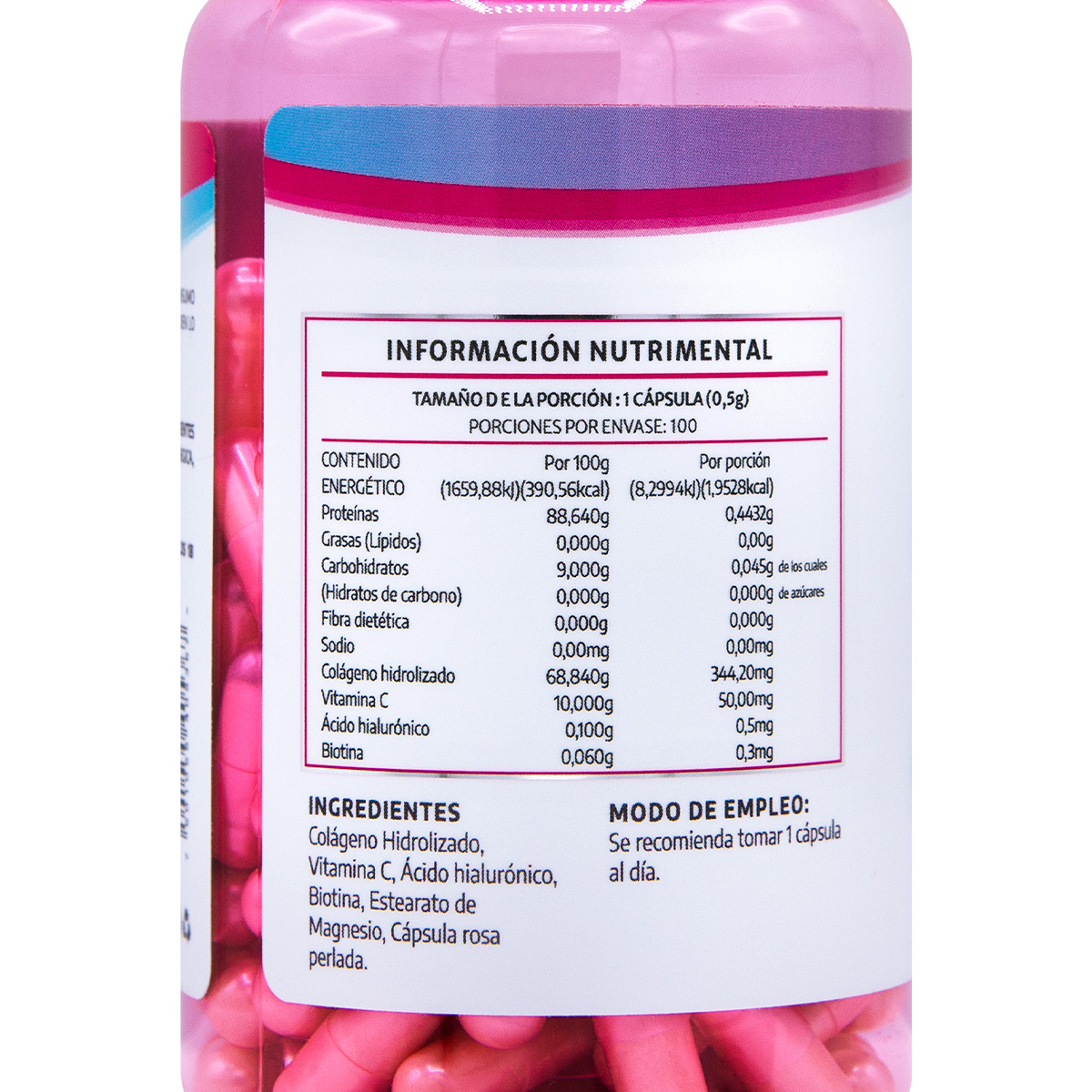 Foto 3 pulgar | Suplemento Alimenticio Anahuac Ácido Hialurónico + Colágeno + Biotina 100 Cápsulas