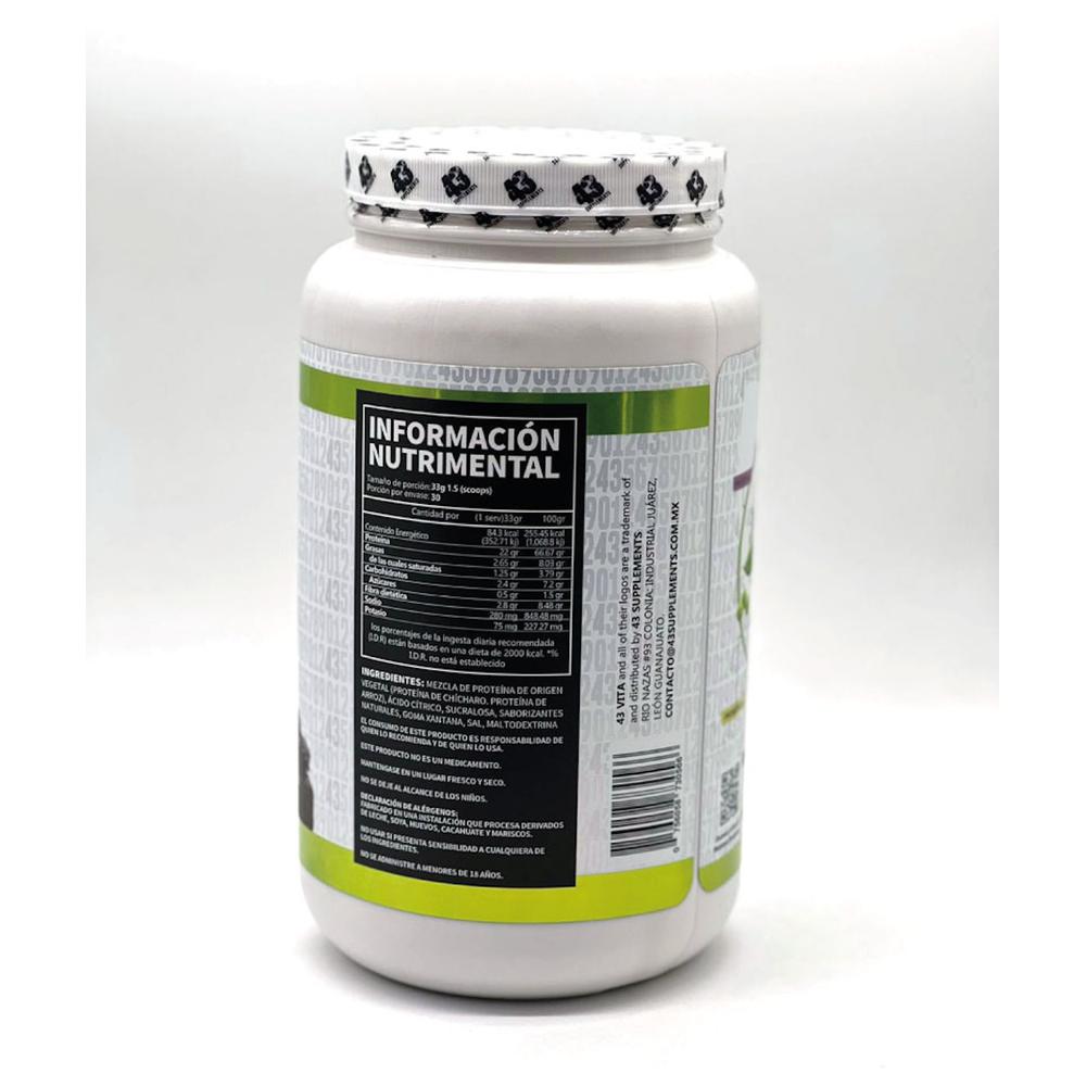 Foto 4 pulgar | Proteína Vegana 43 Supplements Origen Vegetal Gluten Free