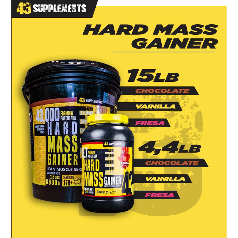 Foto 3 pulgar | Proteína Hard Mass Ganador De Masa 43 Supplements 15lb