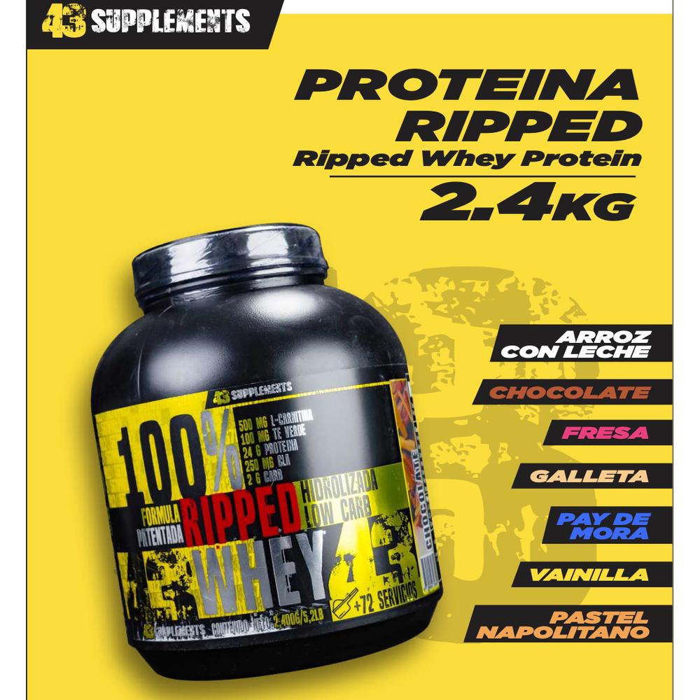 Foto 3 pulgar | Proteína 43 Supplements Ripped Whey Baja en Carb 2.4 kg