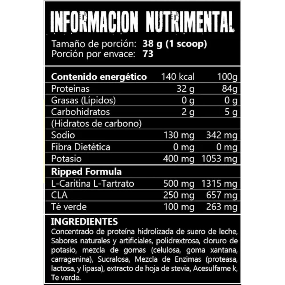 Foto 4 pulgar | Proteína 43 Supplements Ripped Whey Baja en Carb 2.4 kg