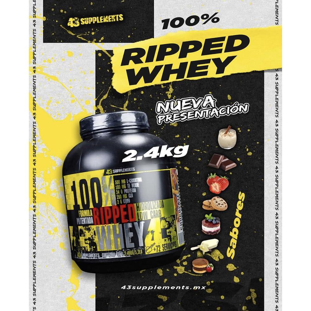 Foto 6 pulgar | Proteína 43 Supplements Ripped Whey Baja en Carb 2.4 kg