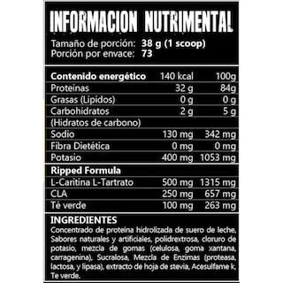 Foto 3 | Proteína Ripped Whey Baja En Carb 43 Supplements 2.4kg