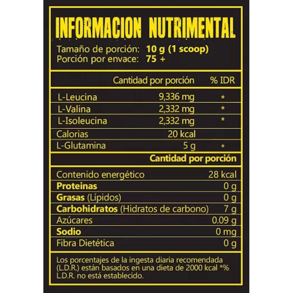 Foto 4 pulgar | Aminoácidos BCAA + Glutamina 750G +75 Servicios 43 Suplementos