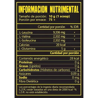 Foto 3 | Aminoácidos BCAA + Glutamina 750G +75 Servicios 43 Suplementos