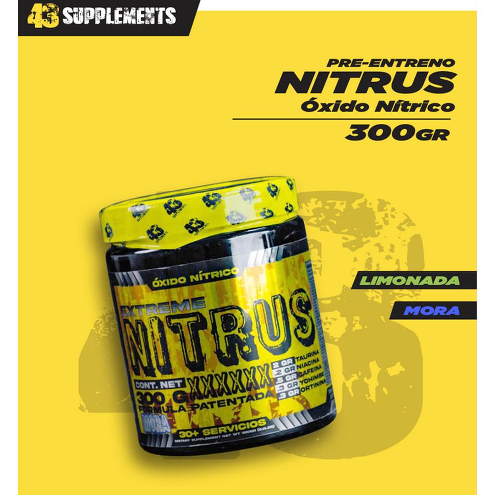 Foto 3 pulgar | Óxido Nítrico Nitrus Pre Entreno 43 Supplements 300 g