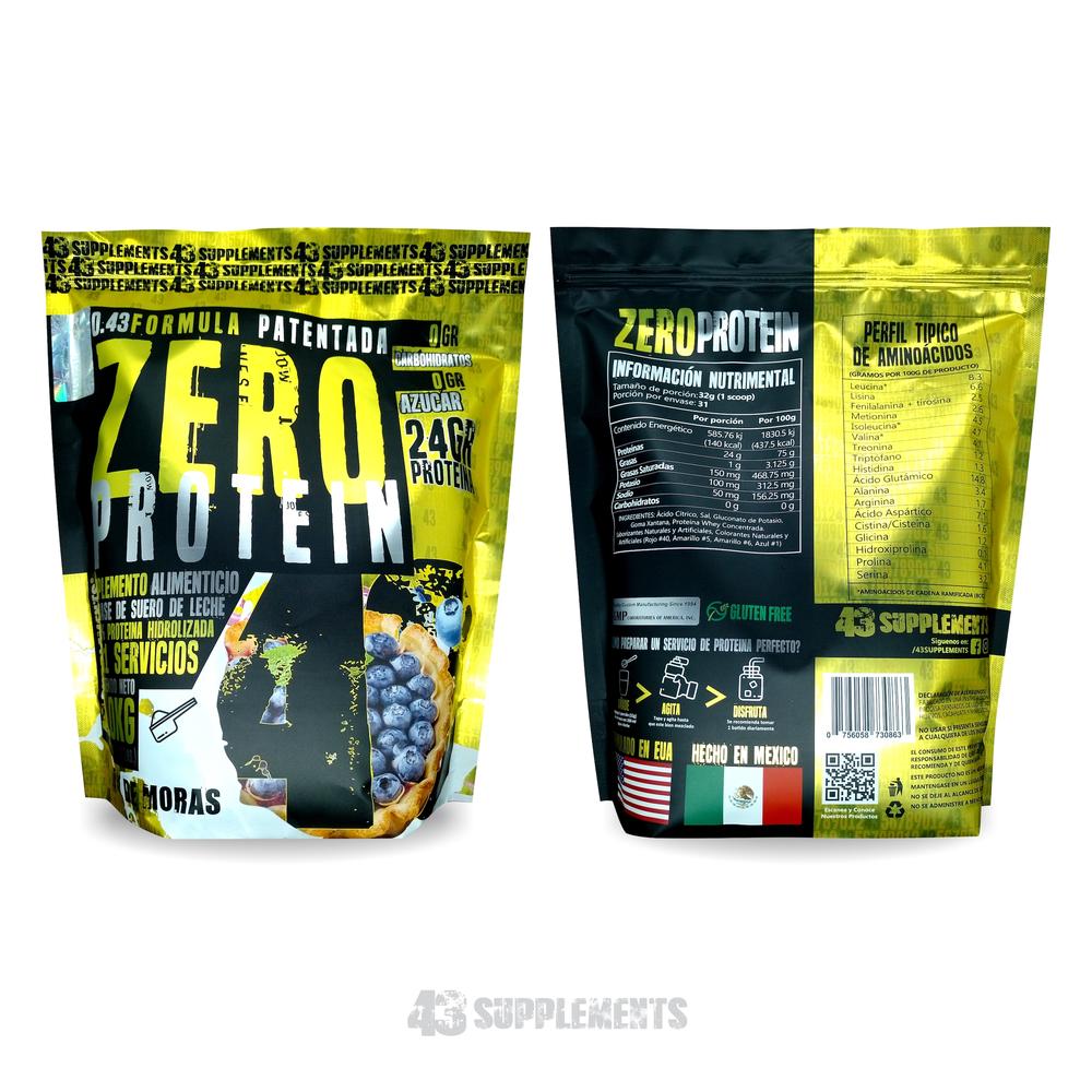 Foto 5 pulgar | 43 Proteina Zero Hidrolizada 1 Kg Pay De Mora 43 Supplements