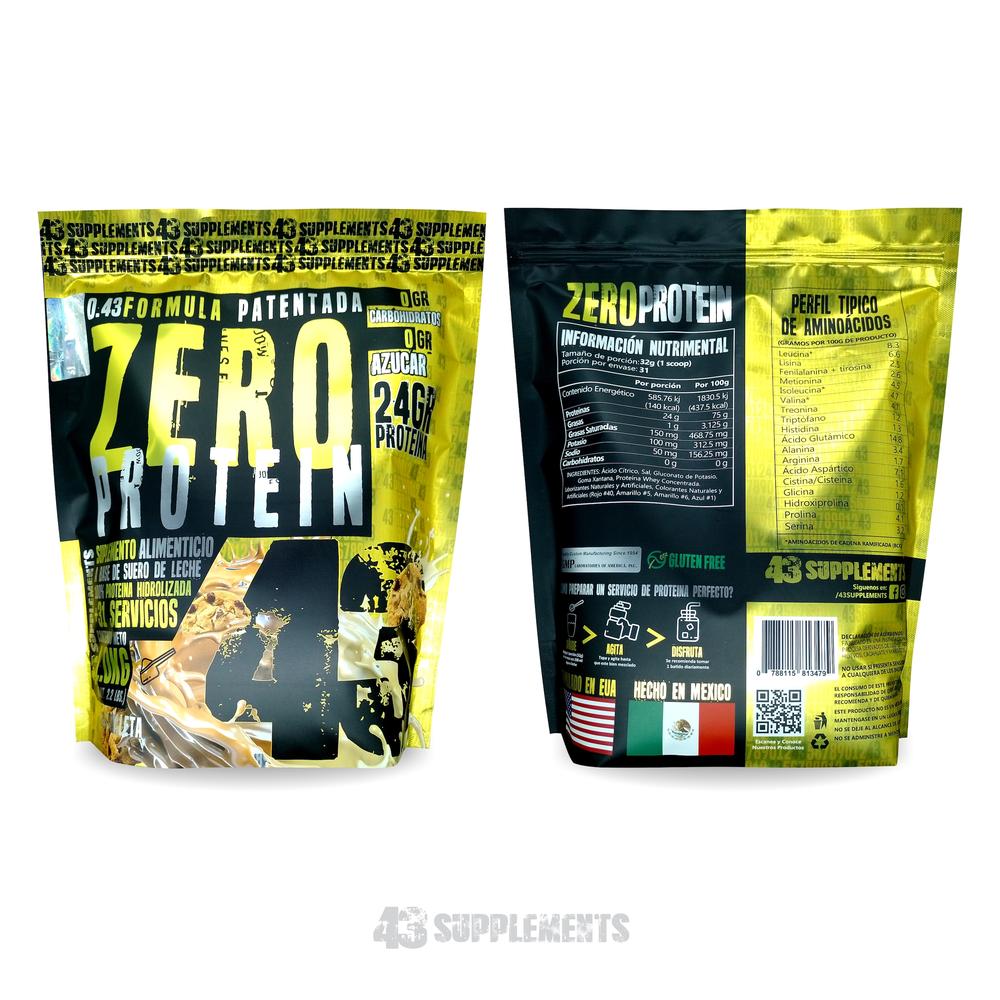 Foto 5 pulgar | 43 Proteina Zero Hidrolizada 1 Kg Galleta 43 Supplements