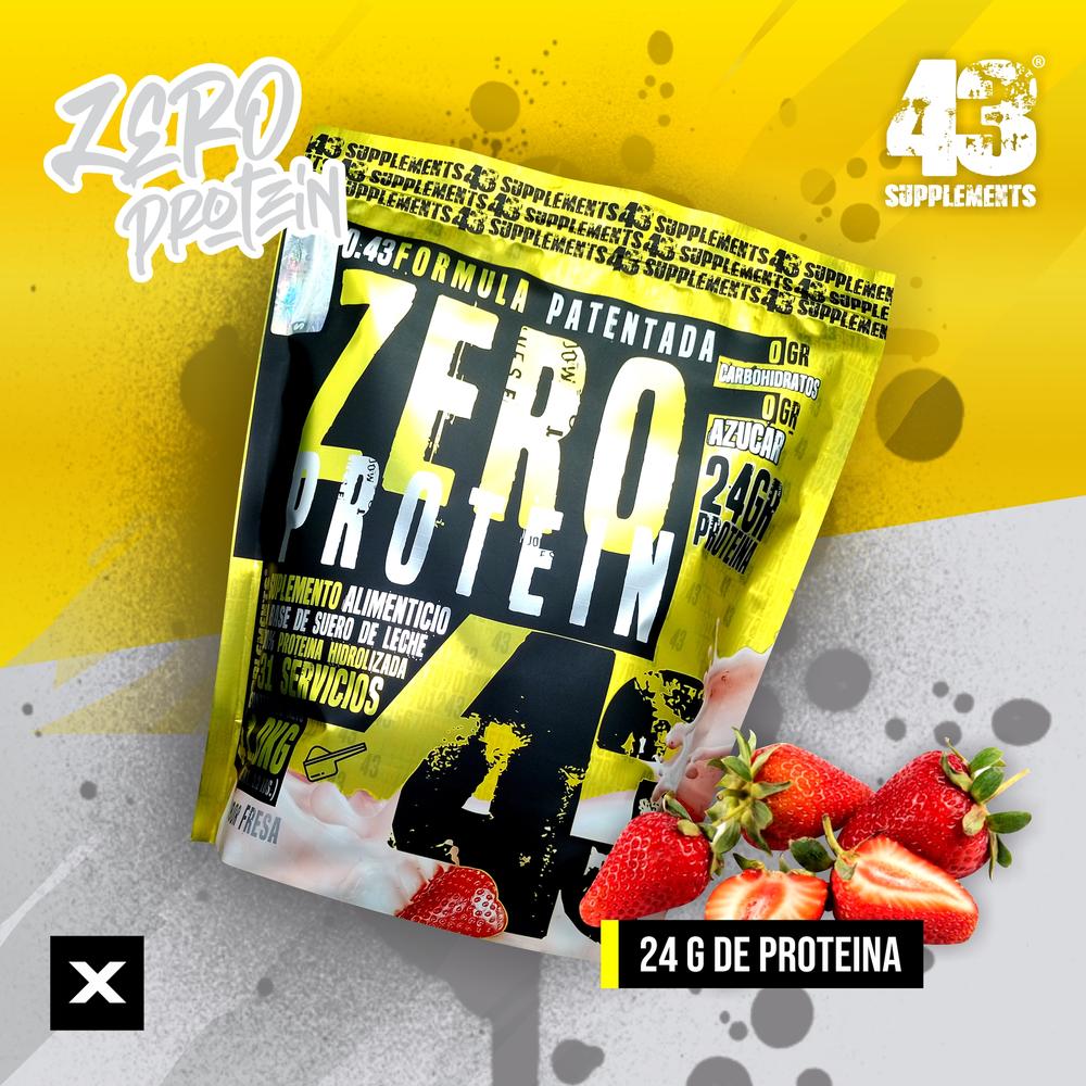 Foto 6 pulgar | 43 Proteina Zero Hidrolizada 1 Kg Fresa 43 Supplements