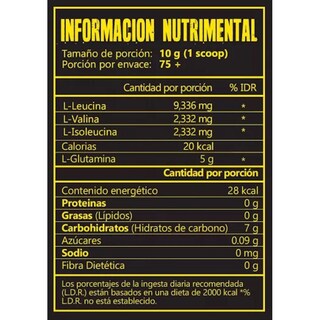 Foto 3 | Aminoácidos Bcaa + Glutamina 750g +75 Serv 43 Suplementos