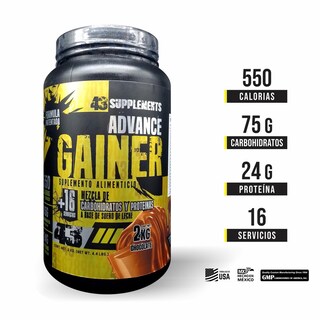 Foto 2 | Ganador Hard Mass Gainer Chocolate 2 Kg 43 Supplements