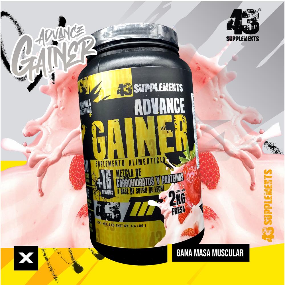 Foto 6 pulgar | Ganador Advance Gainer Fresa 2 Kg 43 Supplements