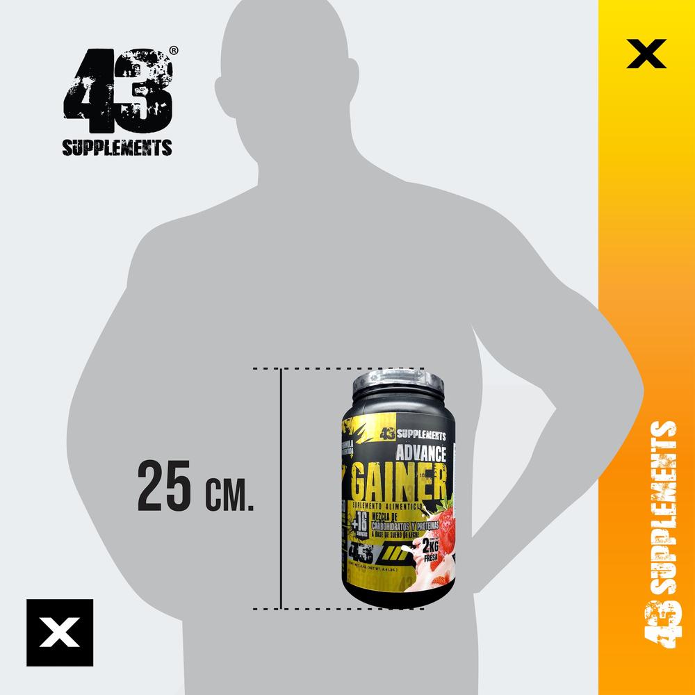 Foto 7 pulgar | Ganador Advance Gainer Fresa 2 Kg 43 Supplements