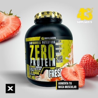 Foto 4 | 43 Proteina Zero Hidrolizada 2.4 Kg Fresa 43 Supplements