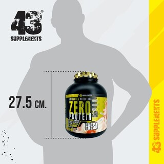 Foto 5 | 43 Proteina Zero Hidrolizada 2.4 Kg Fresa 43 Supplements