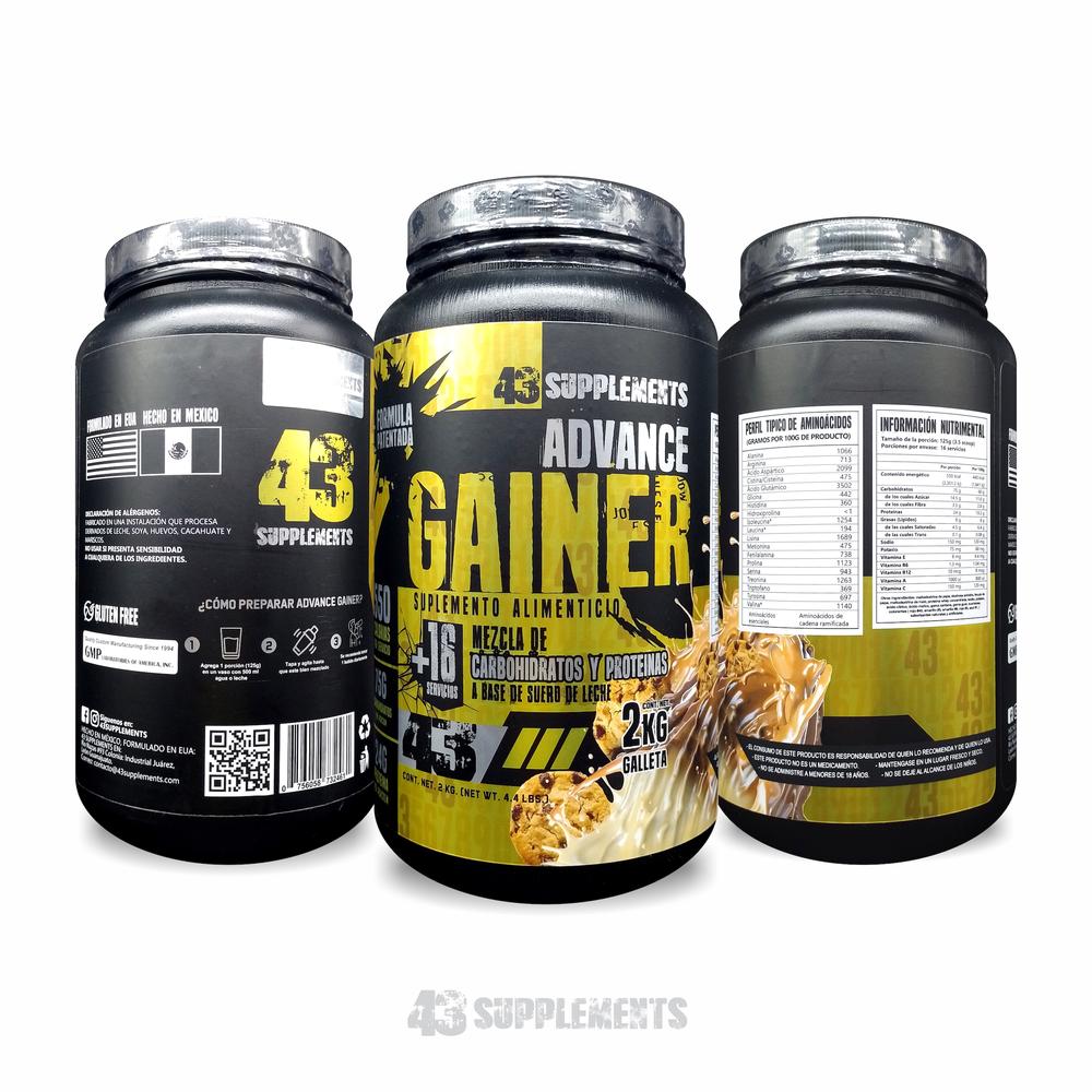 Foto 5 pulgar | Ganador Advance Gainer Galleta 2 Kg 43 Supplements