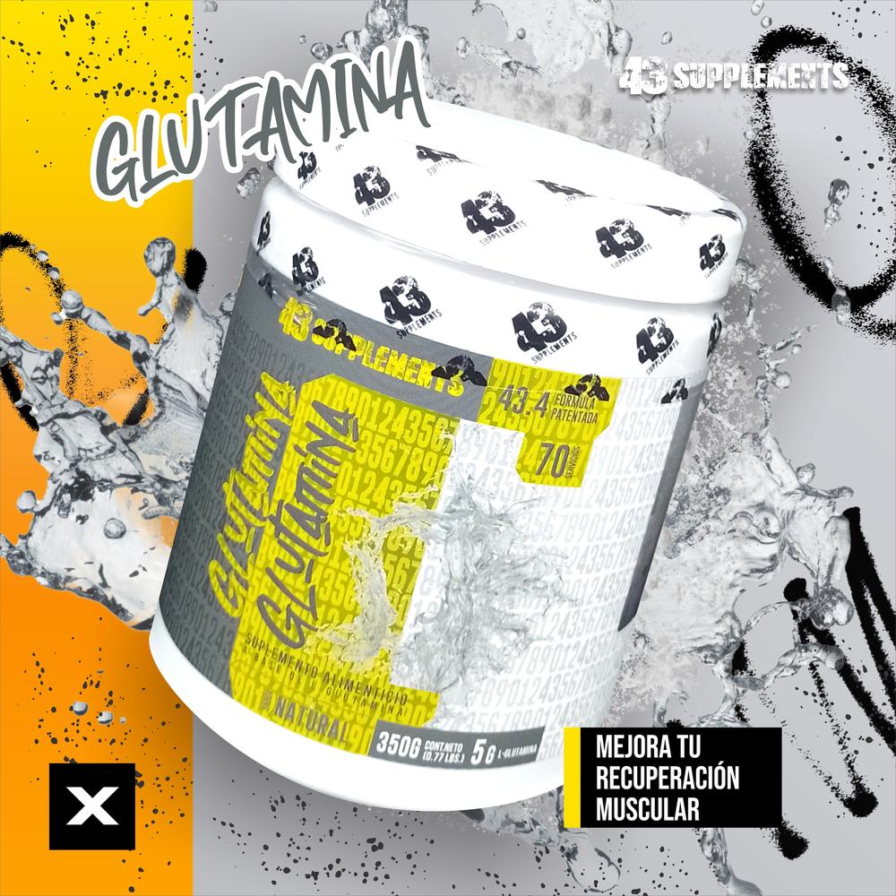 Foto 6 pulgar | Glutamina En Polvo Sin Sabor 350 G 43 Supplements