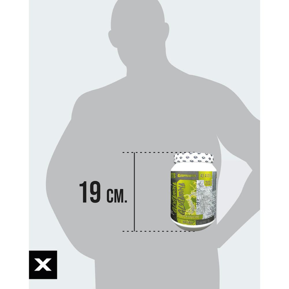 Foto 4 pulgar | Glutamina En Polvo 500gr 43 Supplements Manzana Y Mango