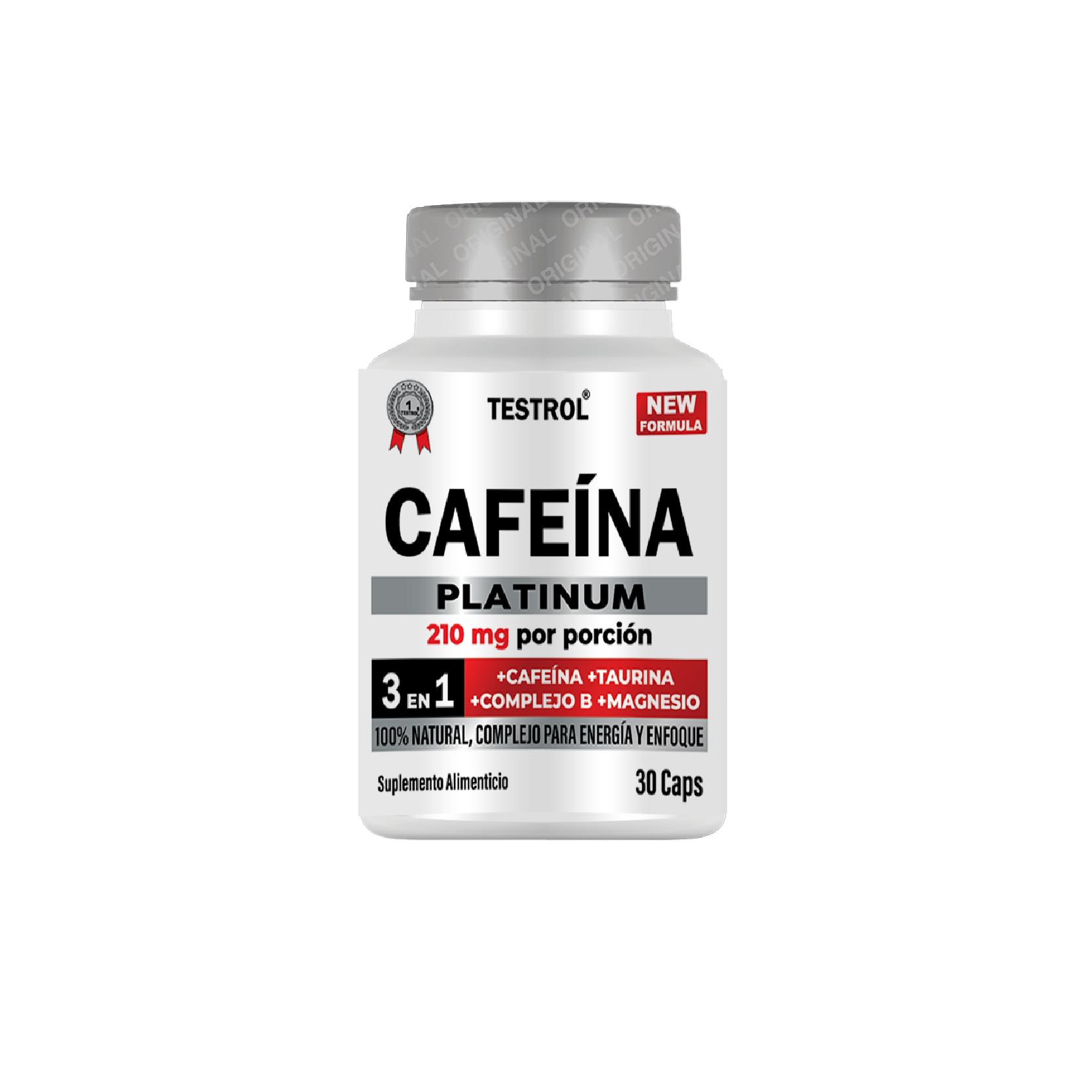 Foto 2 pulgar | Cafeína Platinum 30 Cápsulas