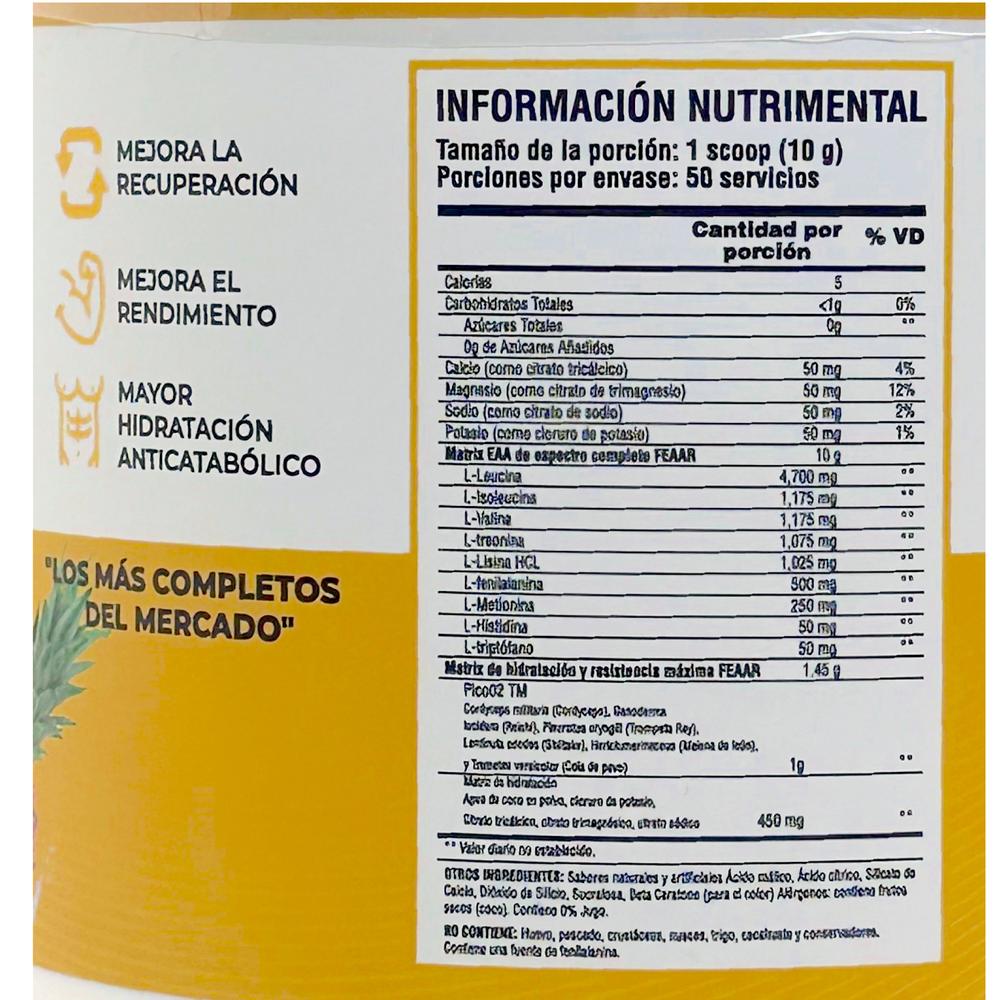 Foto 3 pulgar | Bcaa's Eaa's Con Electrolitos 500 G Piña Colada The One